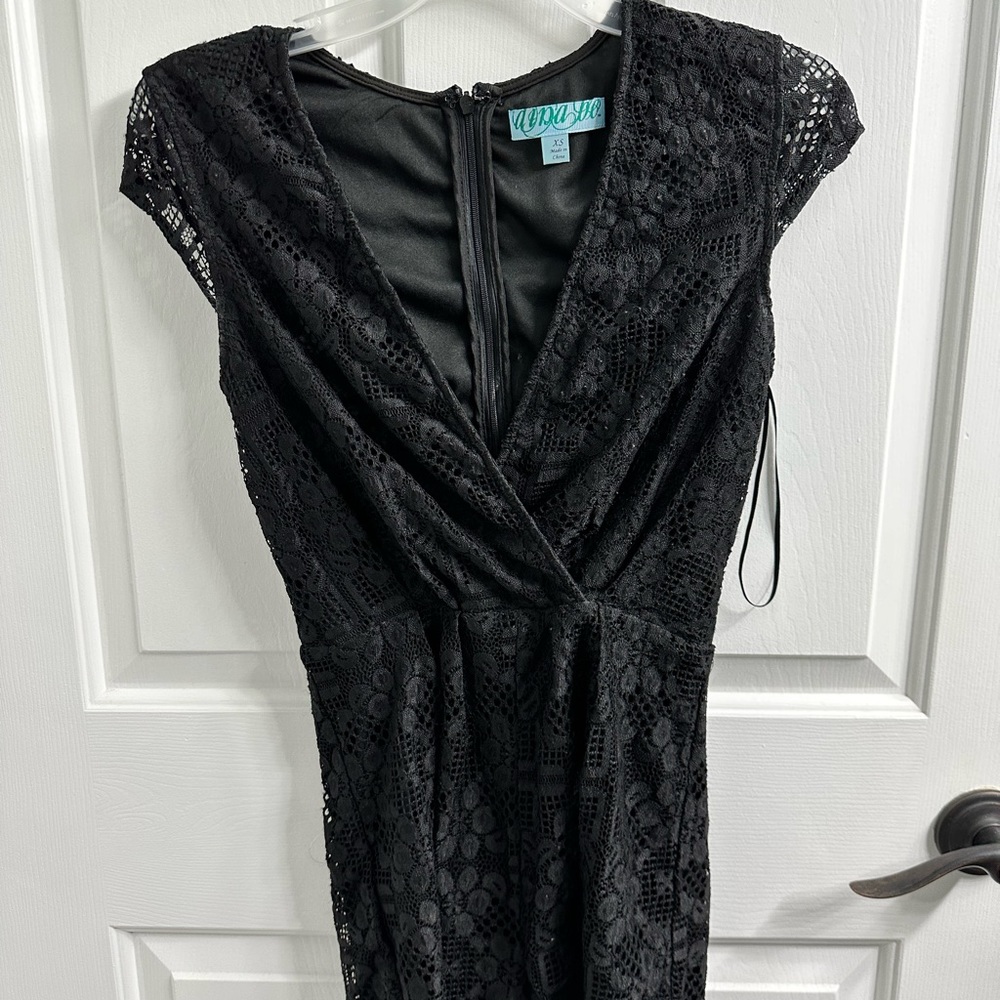 Women’s black lace romper
